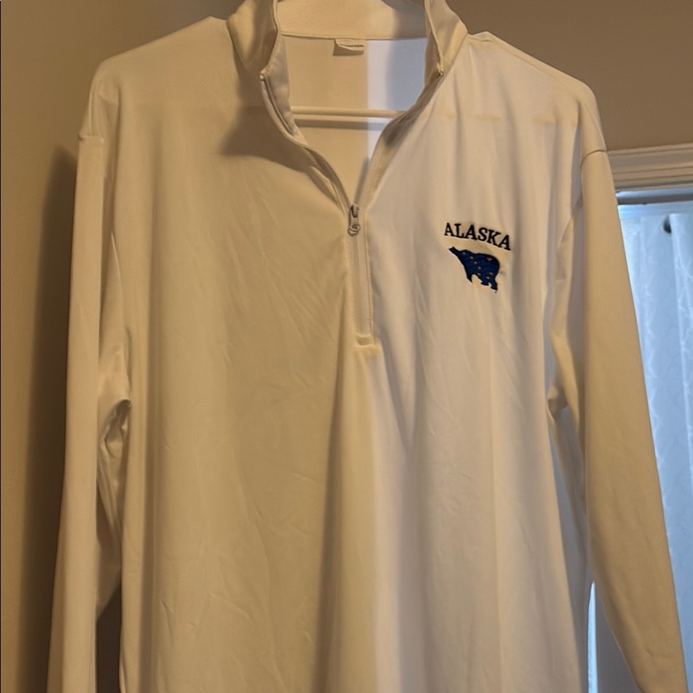White Alaska Quarter-Zip Pullover